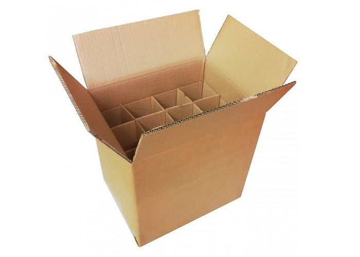 Recycled Wine Bottle Shipping Box Strong Glossy Film Finish Offset Printing