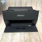 Black Debossed 450gsm CCNB Corrugated Cardboard Boxes With Handle