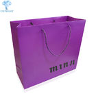 Exhibition Purple Grey Cardboard CCNB Gift Bags With Handles Spot UV