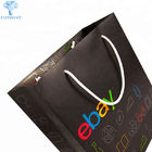 Offset Printing Black Paper Gift Bags With Handles Eco Friendly