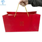 Red Gift Bags With Handles 18×13×7cm Recycled Paper Merchandise Bags