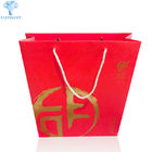 Red Foil Stamping Gift Bags With Handles Reusable Sturdy Gift Bags