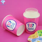 Recyclable Kraft Ice Cream Paper Cup CMYK Printing Paper Gelato Cups