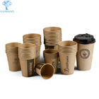 8Oz Custom Disposable Coffee Cups With Lids Eco Friendly