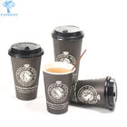 8Oz Custom Disposable Coffee Cups With Lids Eco Friendly