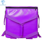 Purple Oxford Insulated Food Delivery Bags Picnic Delivery Backpack For Motorcycle