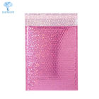 Pink Custom Printed Poly Bubble Mailers 10x13 CMYK Printing