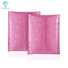 Pink Custom Printed Poly Bubble Mailers 10x13 CMYK Printing