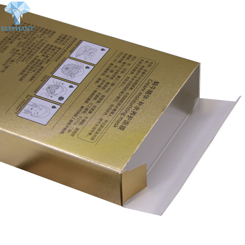 Disposable 2mm 3mm Gold Flat Pack Cardboard Boxes Spot UV