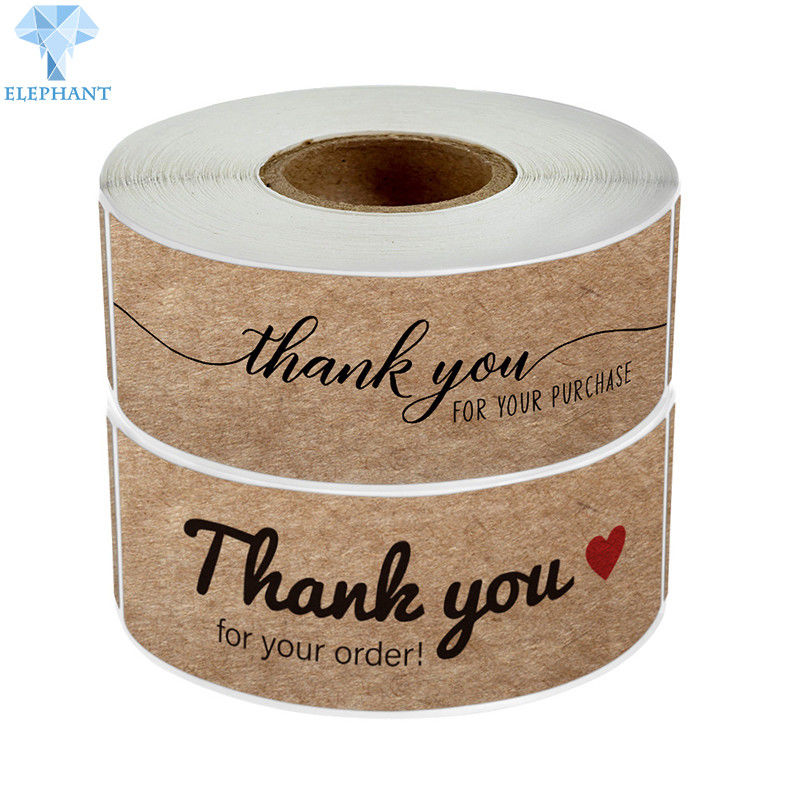Synthetic Kraft Paper Printed Self Adhesive Labels On A Roll