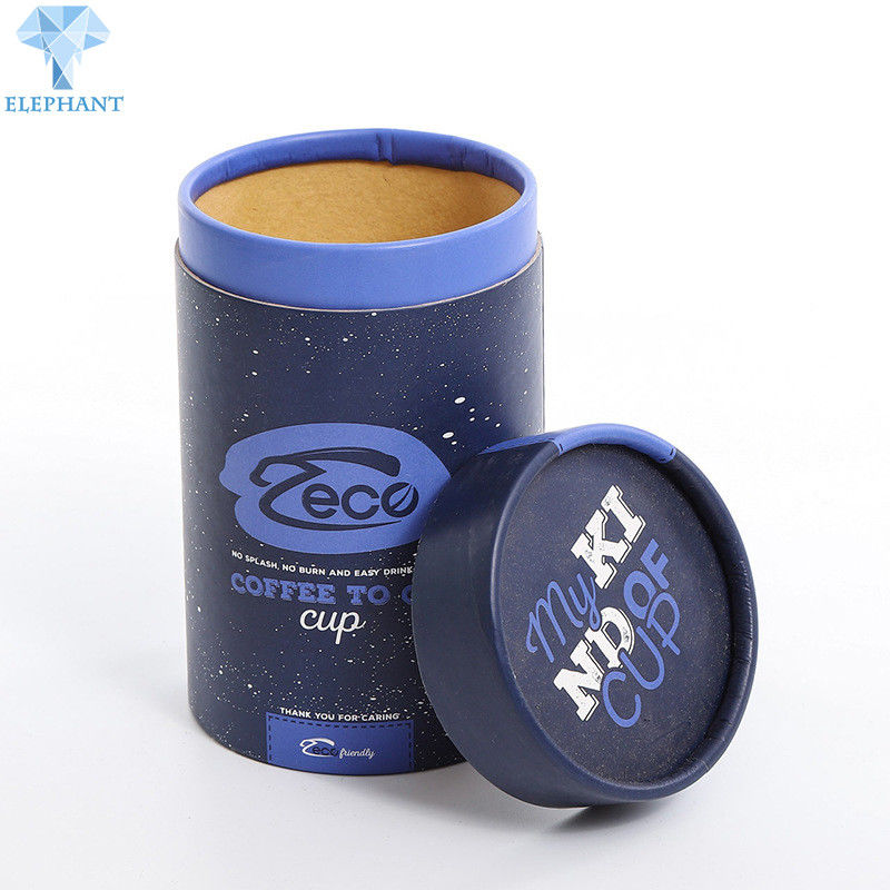Clothes T Shirt Cylinder Cardboard Containers With Lids Glossy Lamination